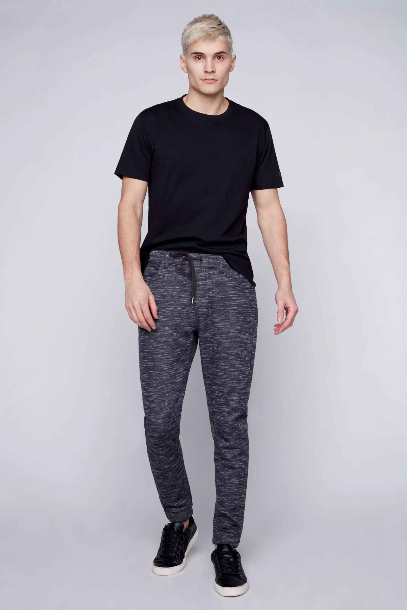 EASY CARE SUMMER TROUSER WITH JOGGER WAIST BAND | 100% original | exclusive quality | stripe denim blue